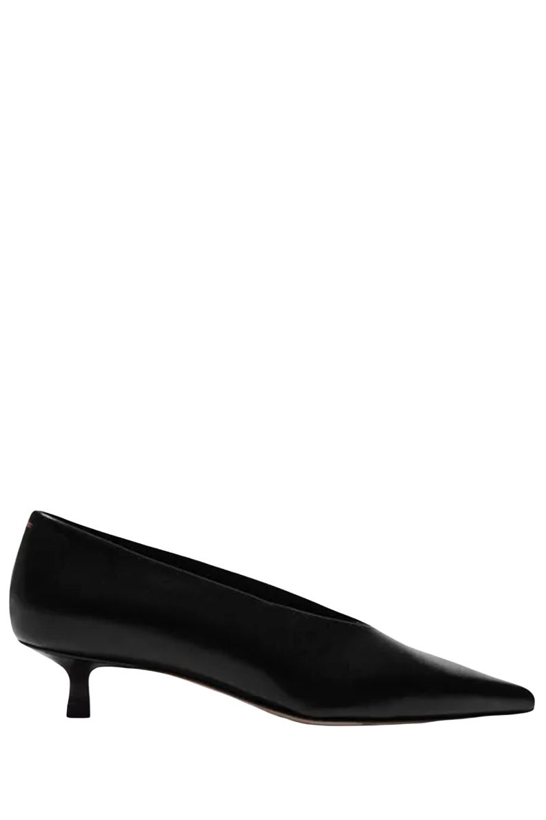 Clara Leather Kitten Heel Pumps