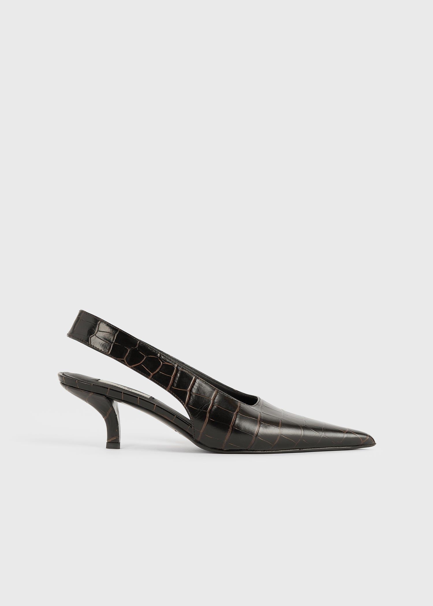 Classic Croco-Embossed Slingbacks
