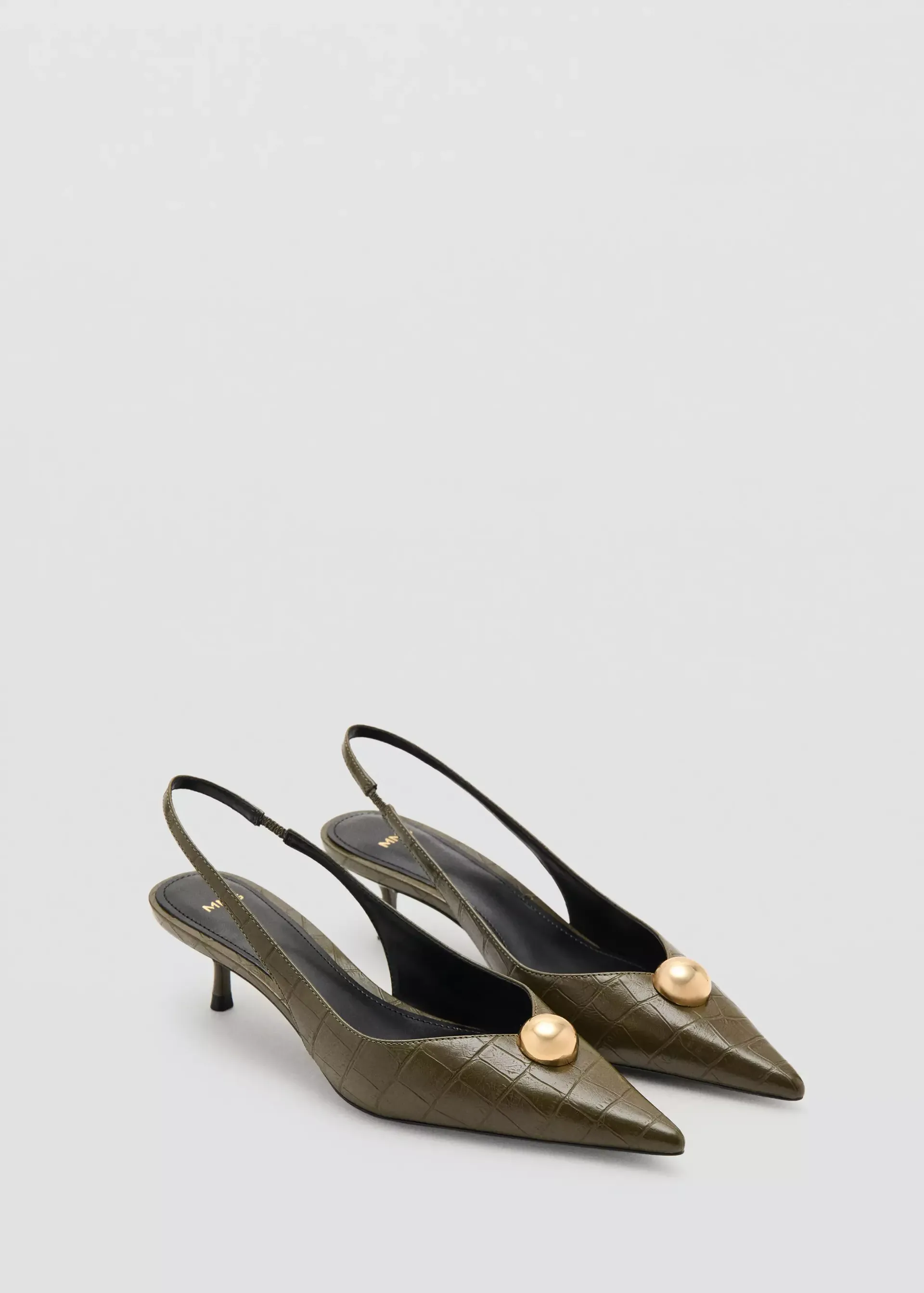Croc-Effect Heeled Shoes