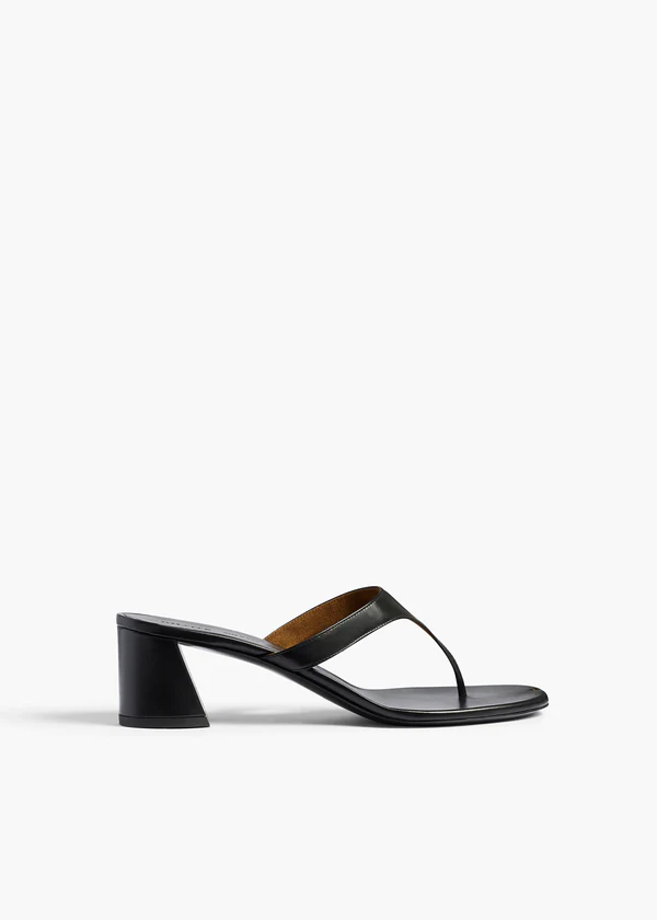 Archer Sandal 55 in Black Leather
