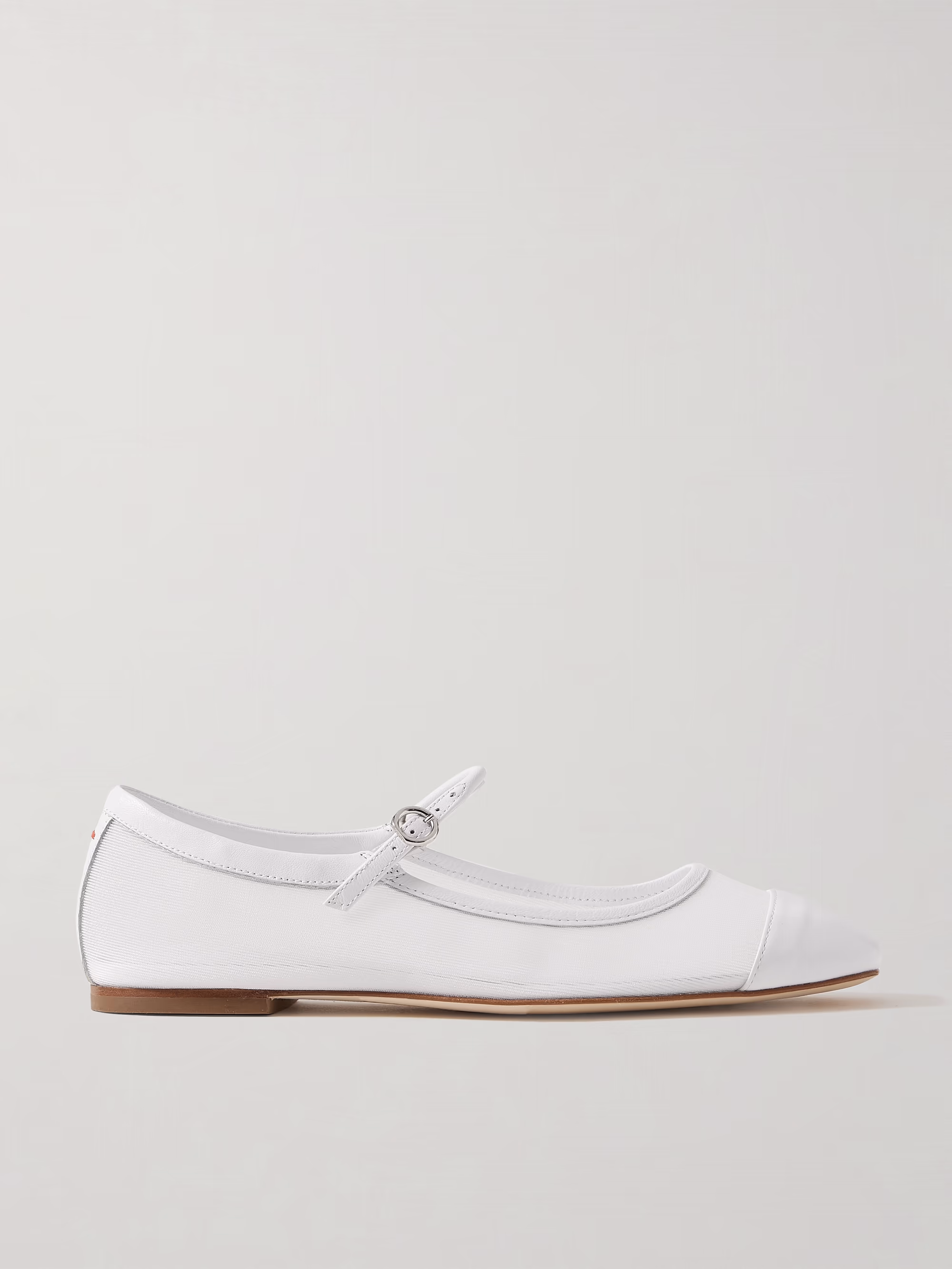 Uma Mesh and Leather Mary Jane Flat