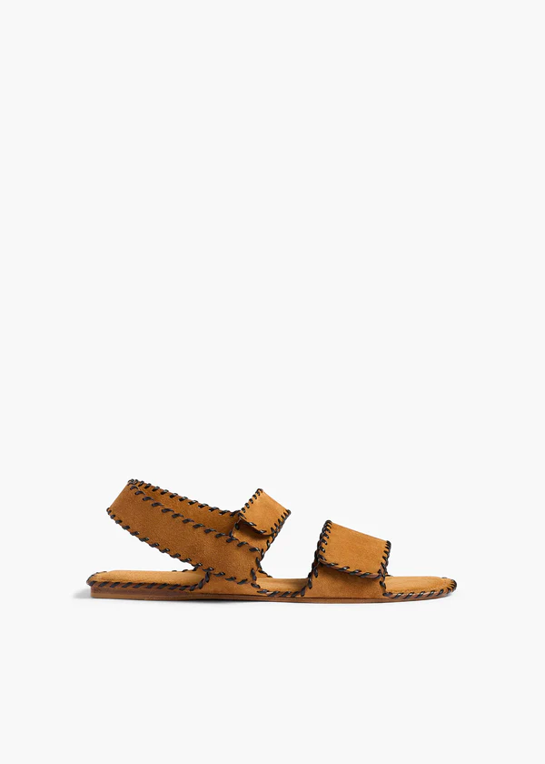 Boden Whip-Stitch Flat in Caramel
