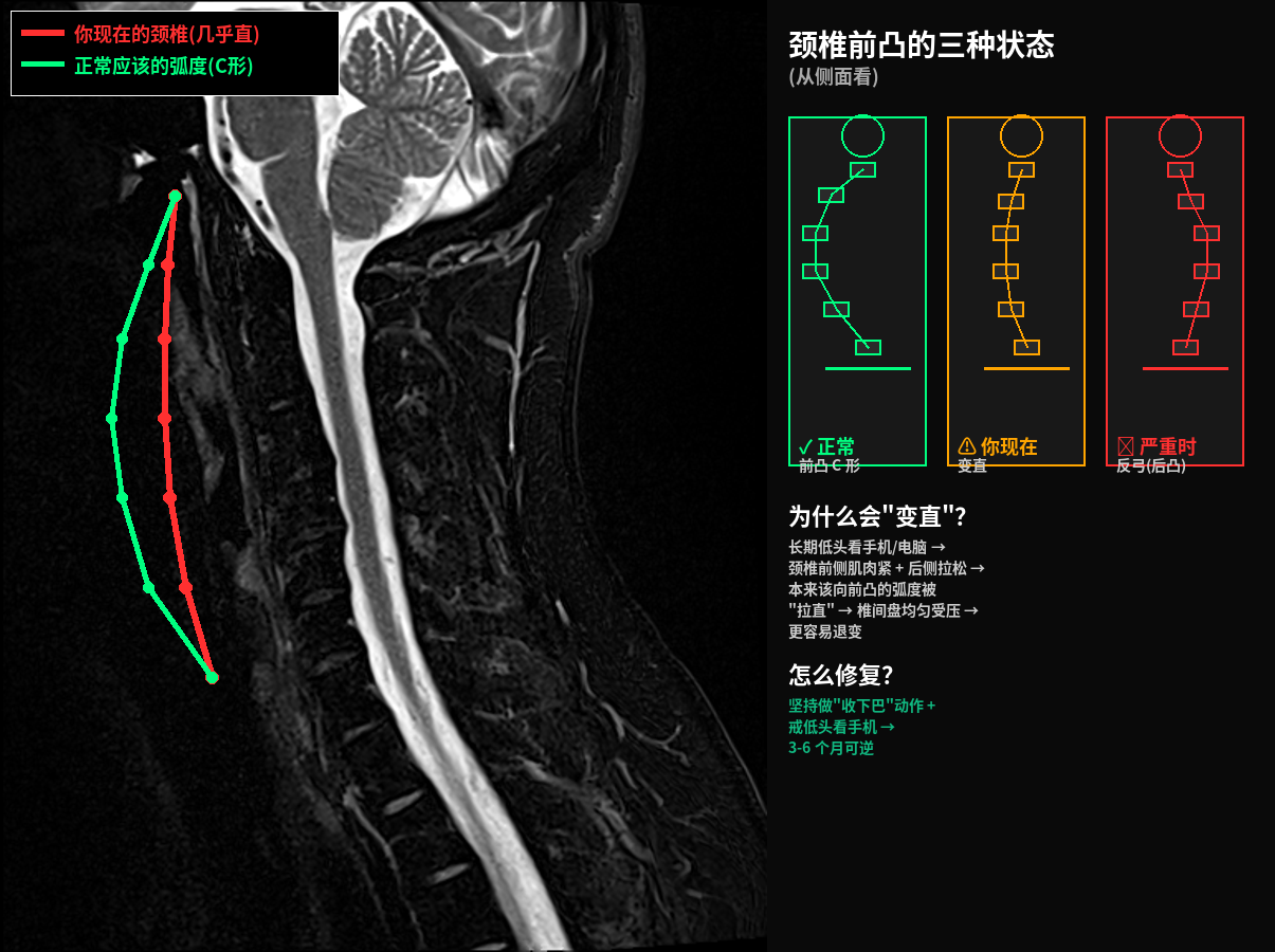 颈椎曲度对比
