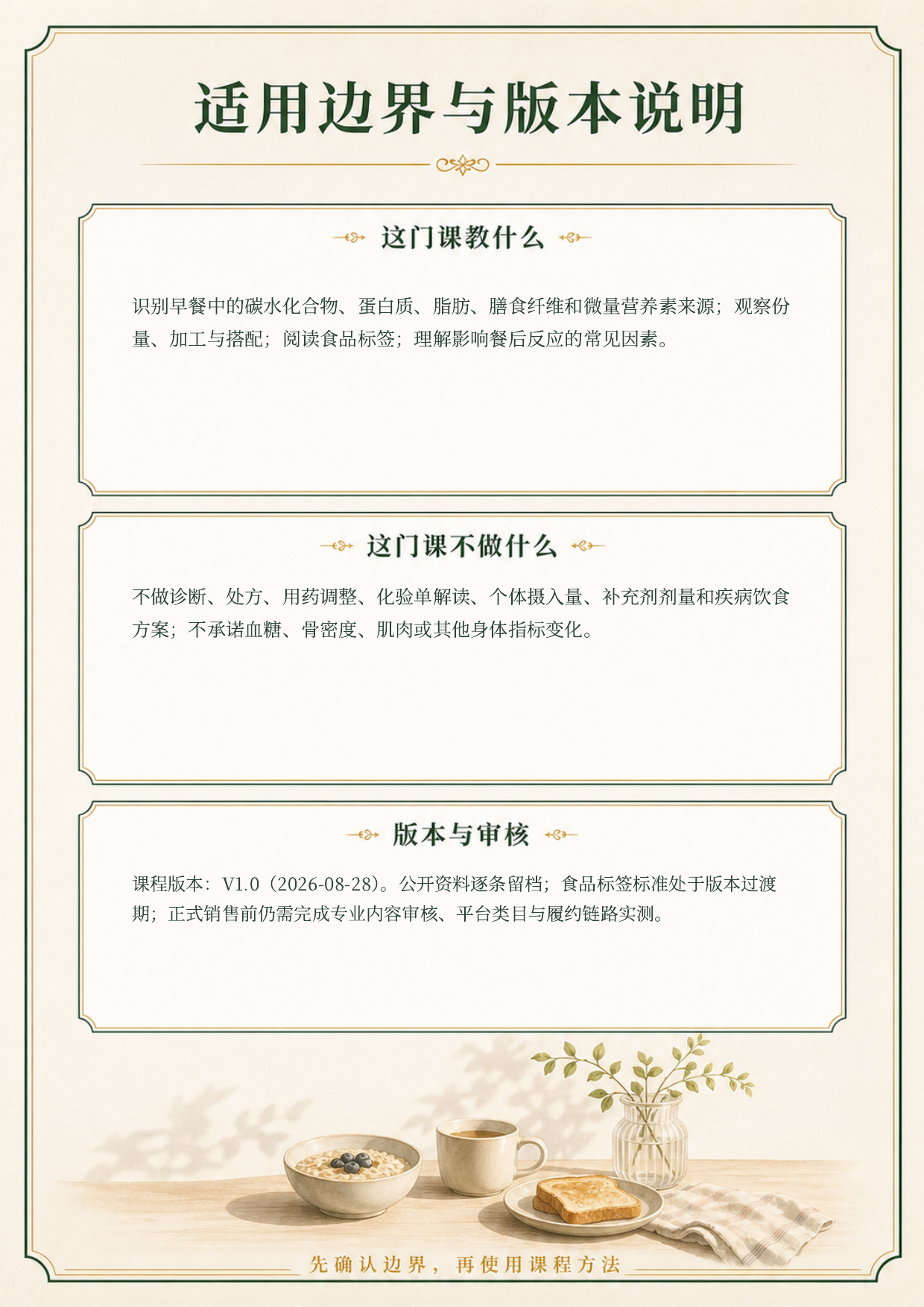 适用边界与版本说明页